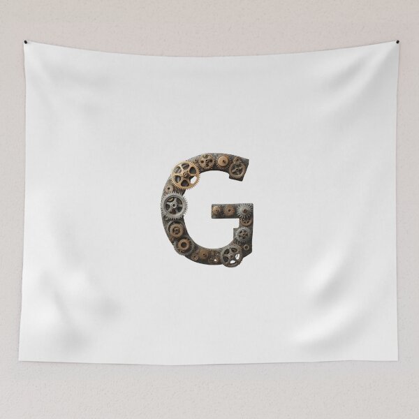 Item preview, G Letter Gear Design | Industrial Mechanical Monogram | Engineering Graphic Art designed and sold by Baby Adee Collective.