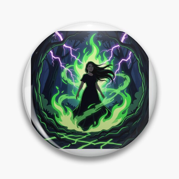 Item preview, Mystic Woman in Thunder Forest Neon Art designed and sold by DervoTeck2767.