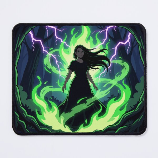Item preview, Mystic Woman in Thunder Forest Neon Art designed and sold by DervoTeck2767.