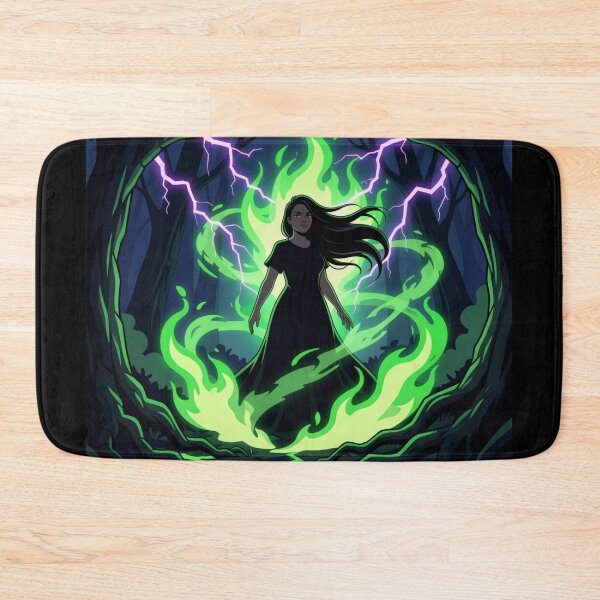 Item preview, Mystic Woman in Thunder Forest Neon Art designed and sold by DervoTeck2767.