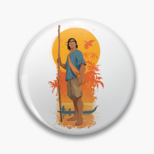 Item preview, Sunset Warrior With Wooden Spear designed and sold by YAKA ART  SRI LANKA.