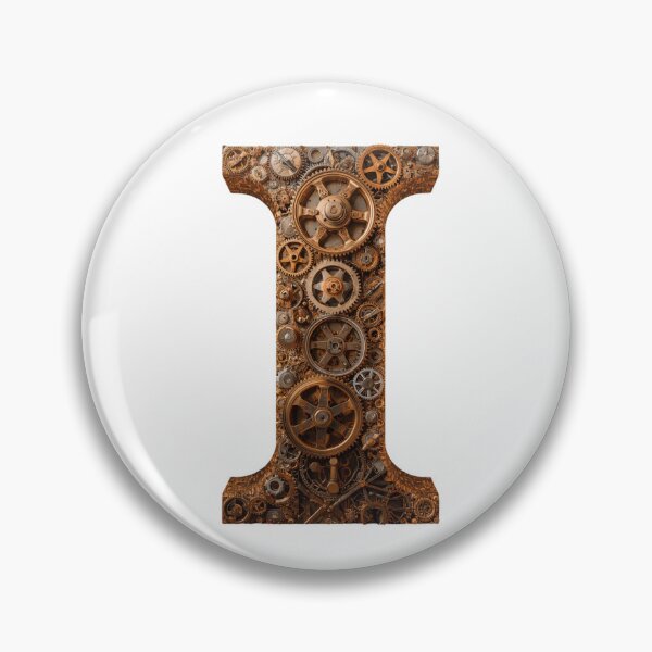 Item preview, I Letter Gear Design | Industrial Engineering Initial | Mechanical Gear Artwork designed and sold by Baby Adee Collective.
