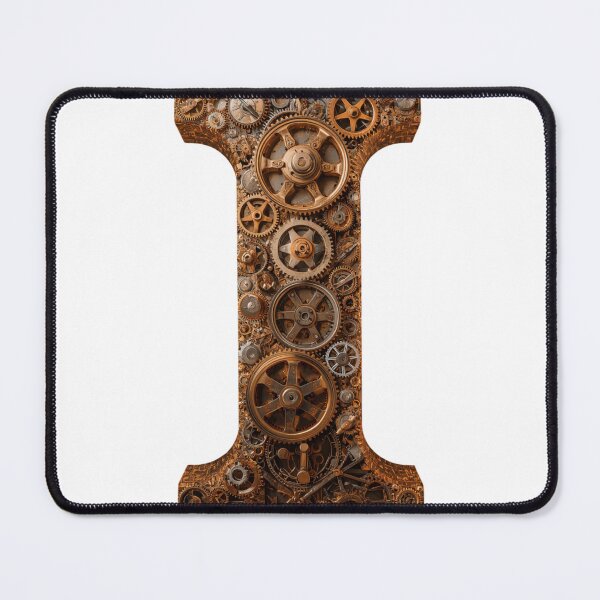 Item preview, I Letter Gear Design | Industrial Engineering Initial | Mechanical Gear Artwork designed and sold by Baby Adee Collective.