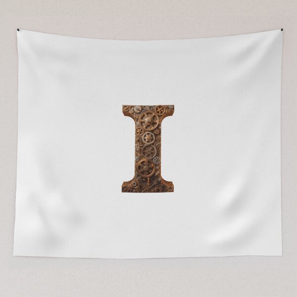 Item preview, I Letter Gear Design | Industrial Engineering Initial | Mechanical Gear Artwork designed and sold by Baby Adee Collective.