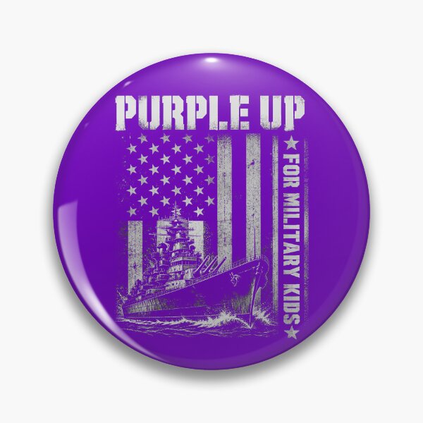 Item preview, Purple Up For Military Kids Ship Month Of Military Child Gear designed and sold by DynamicDesign.