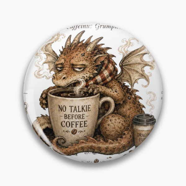 Item preview, Coffee Dragon Cute Fantasy Coffee Lover Design designed and sold by AndreBarnard.