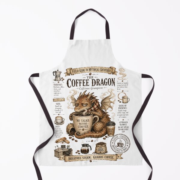 Item preview, Coffee Dragon Cute Fantasy Coffee Lover Design designed and sold by AndreBarnard.