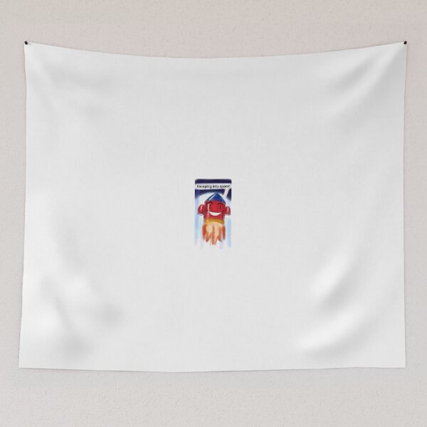 Item preview, Funny rocket cartoon meme minimalist retro childhood nostalgic space escape  designed and sold by Shukasya-Arts.