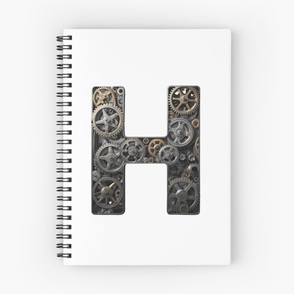 Item preview, H Letter Gear Design | Engineering Monogram Artwork | Mechanical Alphabet Graphic designed and sold by Baby Adee Collective.