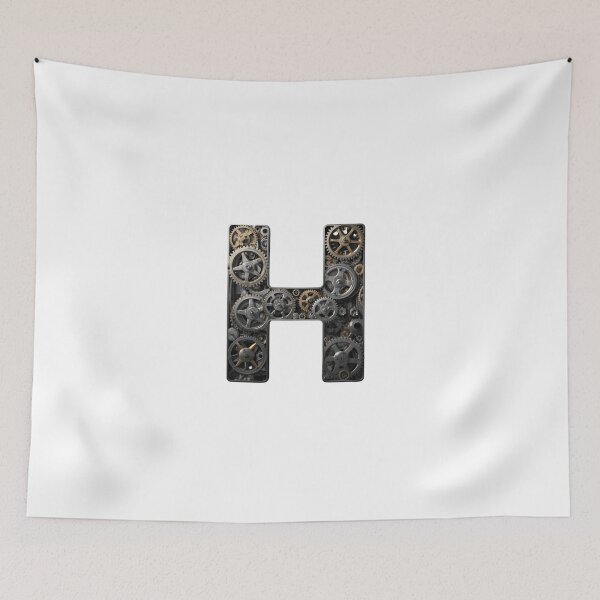 Item preview, H Letter Gear Design | Engineering Monogram Artwork | Mechanical Alphabet Graphic designed and sold by Baby Adee Collective.