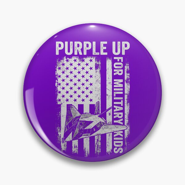 Item preview, Purple Up Military Kids Stealth Jet Month Of Military Child Gear designed and sold by DynamicDesign.