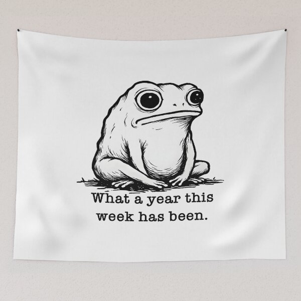 Item preview, What a Year This Week has Been Frog   designed and sold by gear-posters.
