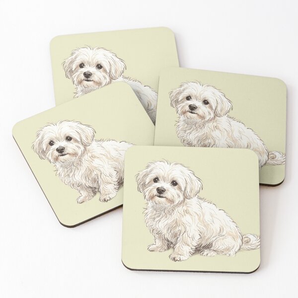 Item preview, Sweet White Fluffy Dog Hand-Drawn Sketch designed and sold by TaiwanMemory.