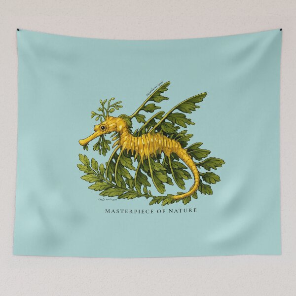 Item preview, Leafy Seadragon – Phycodurus eques | Rare Ocean Masterpiece Conservation Art designed and sold by Pawethic Prints Studio.