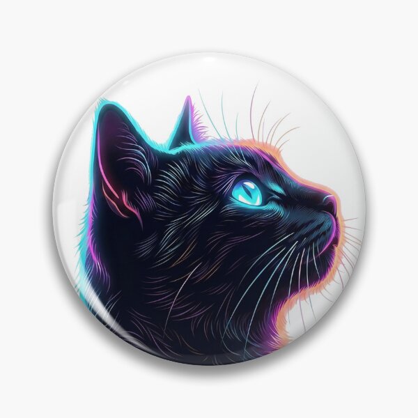 Item preview, Neon Night Cat Profile Art designed and sold by Spiritualwall.