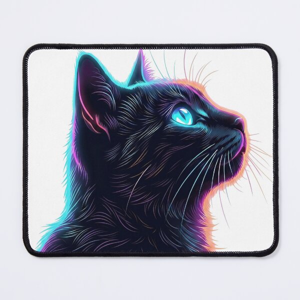 Item preview, Neon Night Cat Profile Art designed and sold by Spiritualwall.