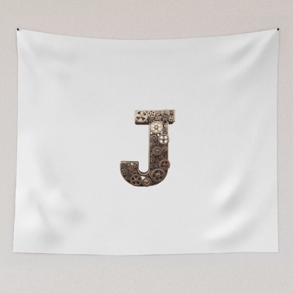 Item preview, J Letter Gear Design | Mechanical Engineering Monogram | Industrial Alphabet Art designed and sold by Baby Adee Collective.
