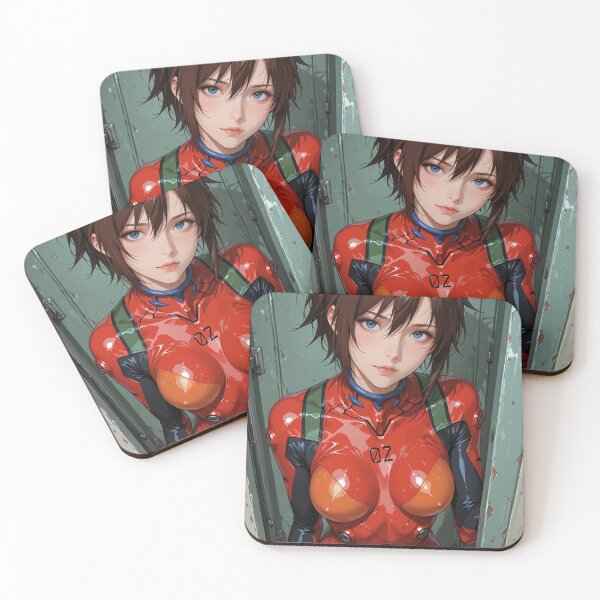 Item preview, Red Plugsuit Mecha Pilot — Anime Sci-Fi Digital Illustration designed and sold by Planet Utoppia.