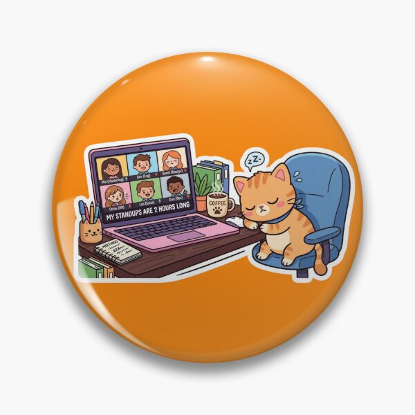 Item preview, Funny Developer Gift My Standups Are 2 Hours Long Cat  Falling Asleep Meeting Humor Shirt Programmer Gift designed and sold by Dev Mode.