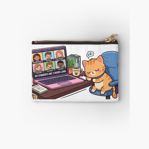 Item preview, Funny Developer Gift My Standups Are 2 Hours Long Cat  Falling Asleep Meeting Humor Shirt Programmer Gift designed and sold by Dev Mode.
