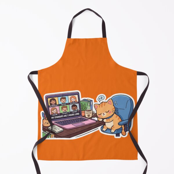 Item preview, Funny Developer Gift My Standups Are 2 Hours Long Cat  Falling Asleep Meeting Humor Shirt Programmer Gift designed and sold by Dev Mode.