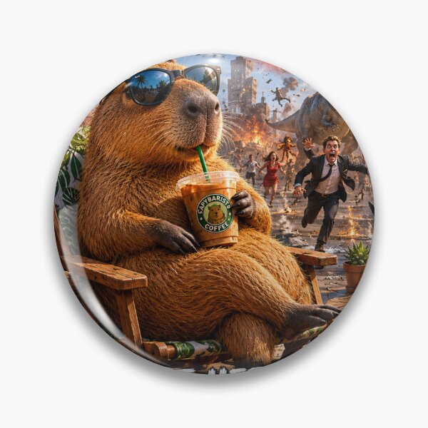 Item preview, Capybara I Choose Peace Chaos Funny Chill Iced Coffee Art. designed and sold by irfanshikh.