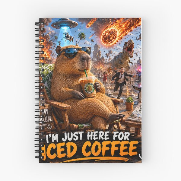 Item preview, Capybara I Choose Peace Chaos Funny Chill Iced Coffee Art. designed and sold by irfanshikh.