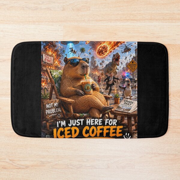 Item preview, Capybara I Choose Peace Chaos Funny Chill Iced Coffee Art. designed and sold by irfanshikh.