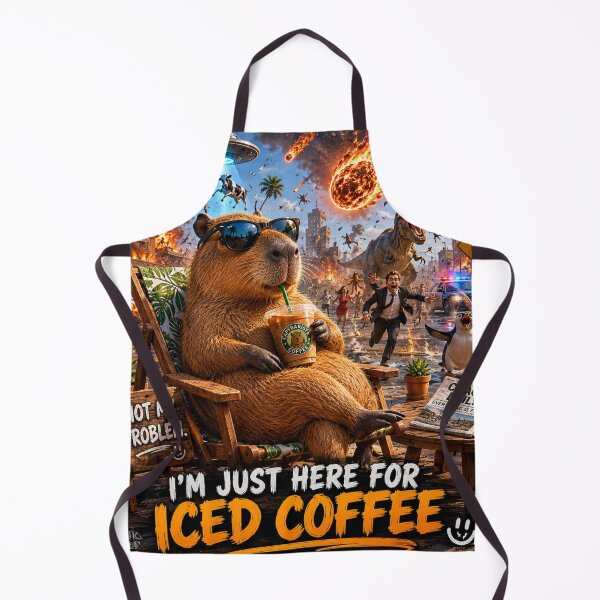 Item preview, Capybara I Choose Peace Chaos Funny Chill Iced Coffee Art. designed and sold by irfanshikh.
