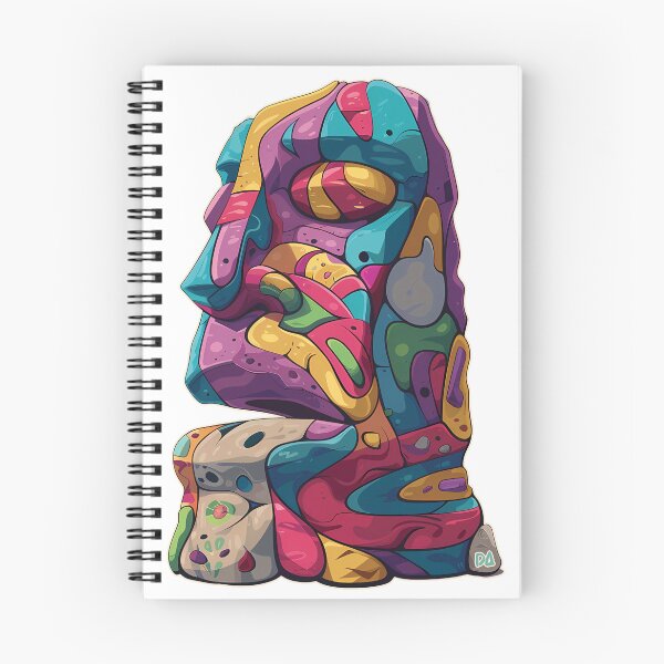 Item preview, Psychedelic Moai Statue Art Print Abstract Easter Island Monolithic Poster designed and sold by DesignArtist.ia.