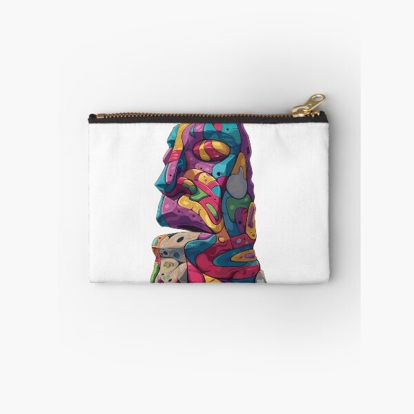 Item preview, Psychedelic Moai Statue Art Print Abstract Easter Island Monolithic Poster designed and sold by DesignArtist.ia.