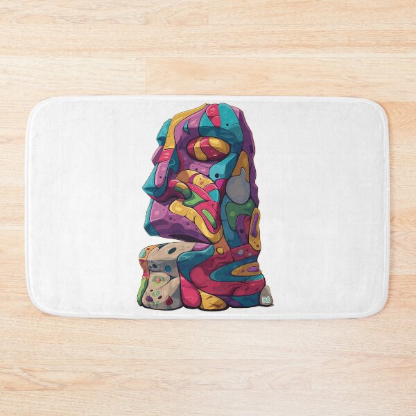 Item preview, Psychedelic Moai Statue Art Print Abstract Easter Island Monolithic Poster designed and sold by DesignArtist.ia.