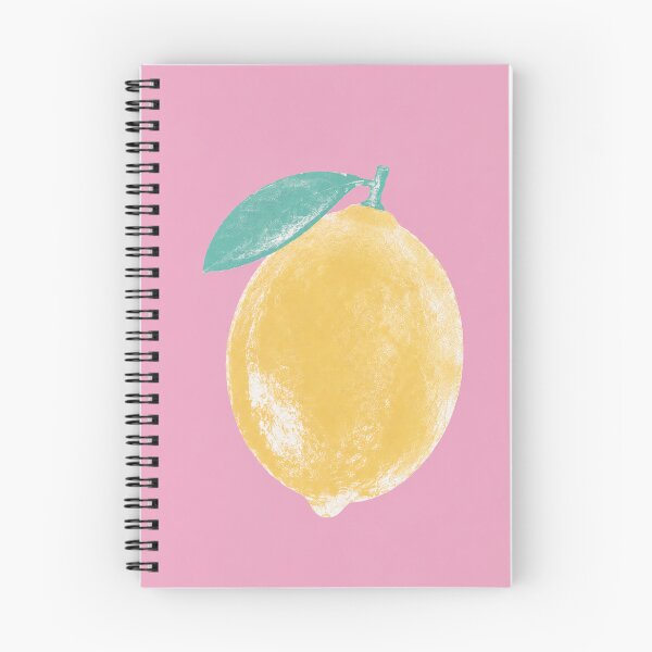 Item preview, Retro Lemon Print – Bold Citrus Block Print Pink Teal designed and sold by bosamji.