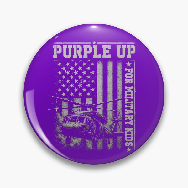 Item preview, Purple Up Military Kids Helicopter Month Of Military Child Gear designed and sold by DynamicDesign.
