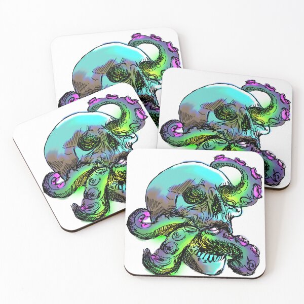 Item preview, Octo skull designed and sold by dusty raccoon.
