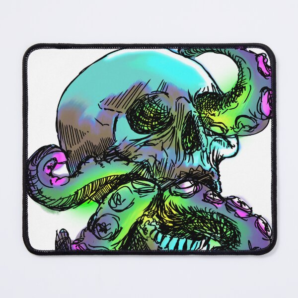 Item preview, Octo skull designed and sold by dusty raccoon.