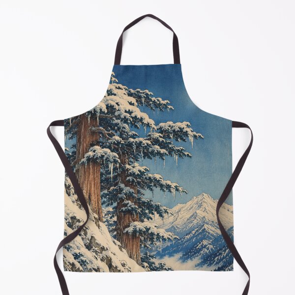 Item preview, Icy Cedar Peak - Vintage Japanese Nature Ukiyo-e Woodblock designed and sold by bapupa.