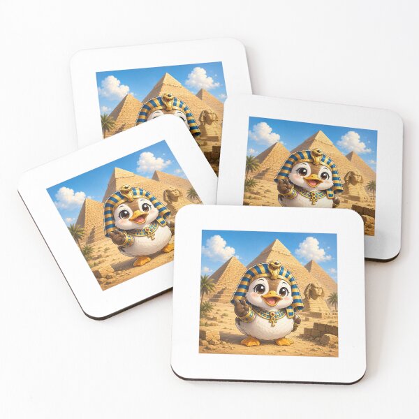 Item preview, Cute Pharaoh Duck in Front of the Great Pyramids of Egypt designed and sold by Quack Store.