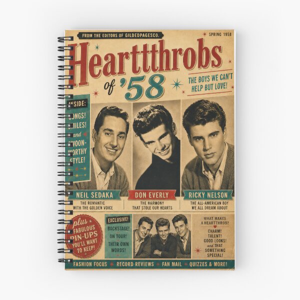 Item preview, Heartthrobs of '58 - Teen Idols and Dream Boys of the 1950s designed and sold by GildedPagesCo.