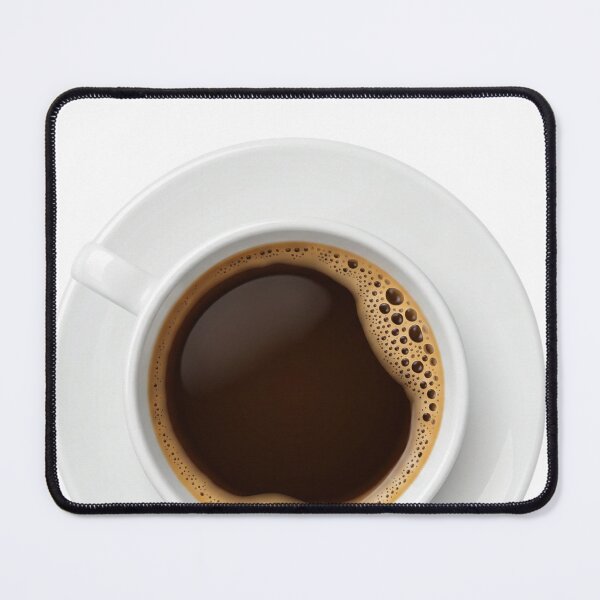 Item preview, Black Coffee Cup Top View Minimalist Art designed and sold by FlatInkStudio.