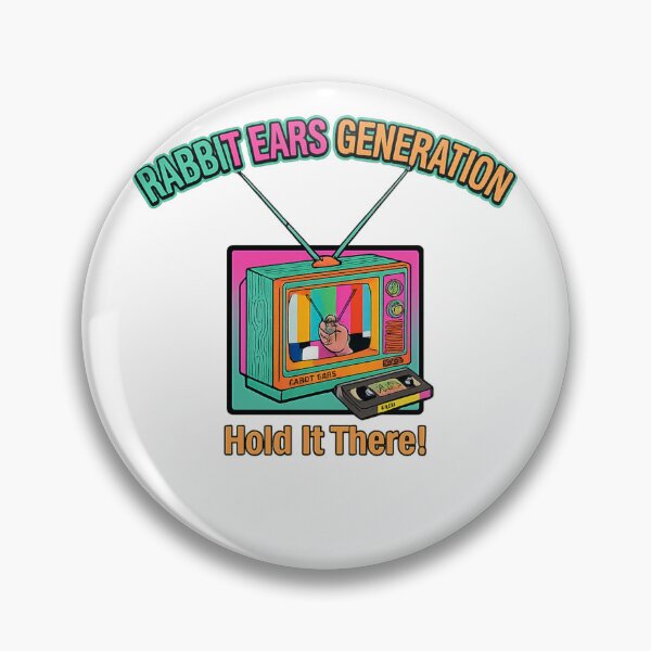 Item preview, Rabbit Ears Generation - Hold It There! Retro TV Antenna Nostalgia Design designed and sold by WisdomInColor.