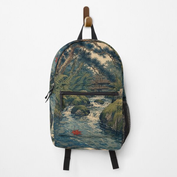 Item preview, Mossy Stone Brook - Vintage Japanese Nature Ukiyo-e Woodblock designed and sold by bapupa.
