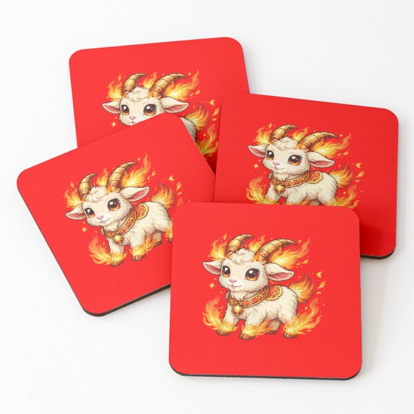 Item preview, Fiery Goat Cute Fantasy Mythical Animal designed and sold by GrumpySableye.