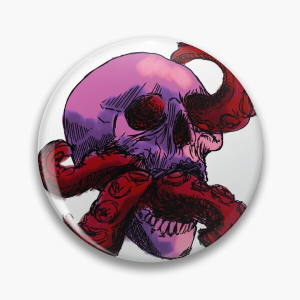Item preview, Octo skull red designed and sold by dusty raccoon.