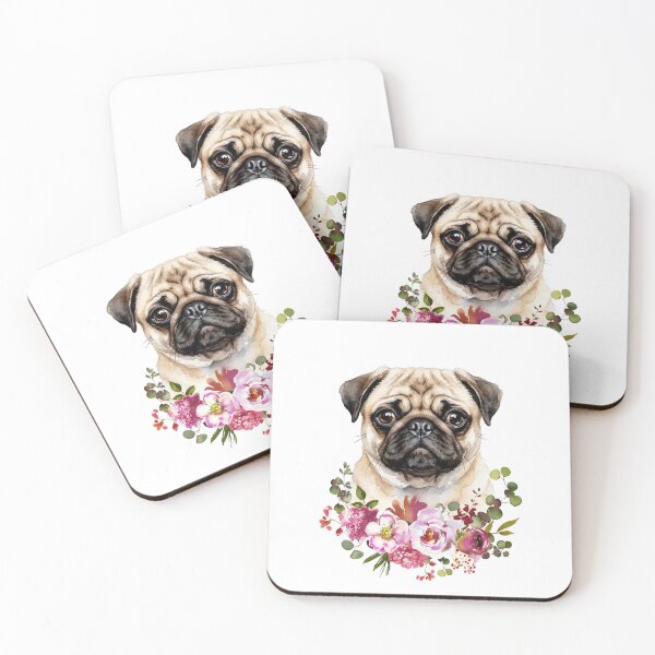Item preview, Watercolor Pug designed and sold by Liededrom..