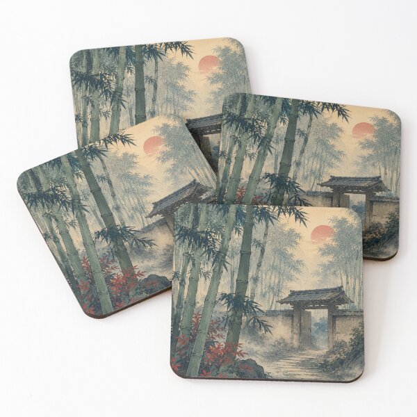 Item preview, Whistling Bamboo Path - Vintage Japanese Nature Ukiyo-e Woodblock  designed and sold by bapupa.