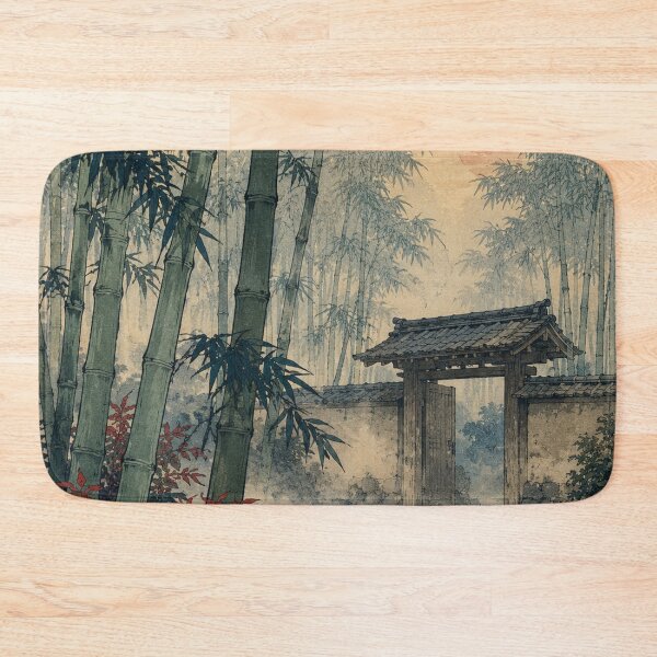 Item preview, Whistling Bamboo Path - Vintage Japanese Nature Ukiyo-e Woodblock  designed and sold by bapupa.