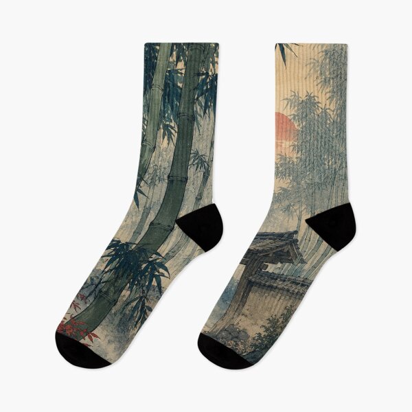 Item preview, Whistling Bamboo Path - Vintage Japanese Nature Ukiyo-e Woodblock  designed and sold by bapupa.