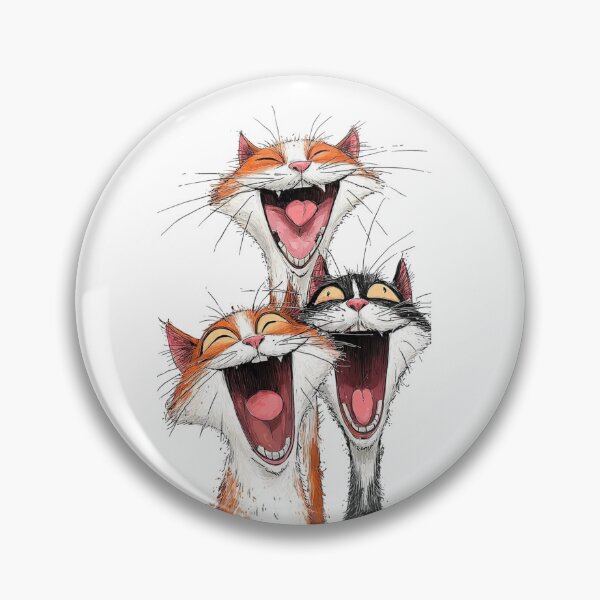 Item preview, Funny Laughing Cats Trio - Crazy Laugh Cartoon Cat Lover designed and sold by gokhanuzen.