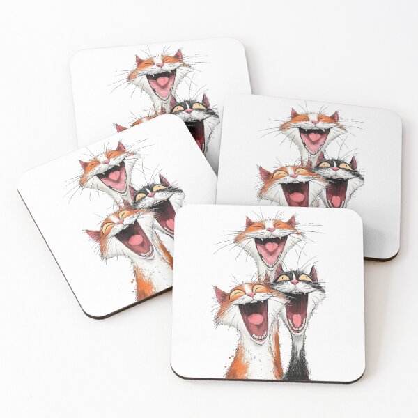 Item preview, Funny Laughing Cats Trio - Crazy Laugh Cartoon Cat Lover designed and sold by gokhanuzen.